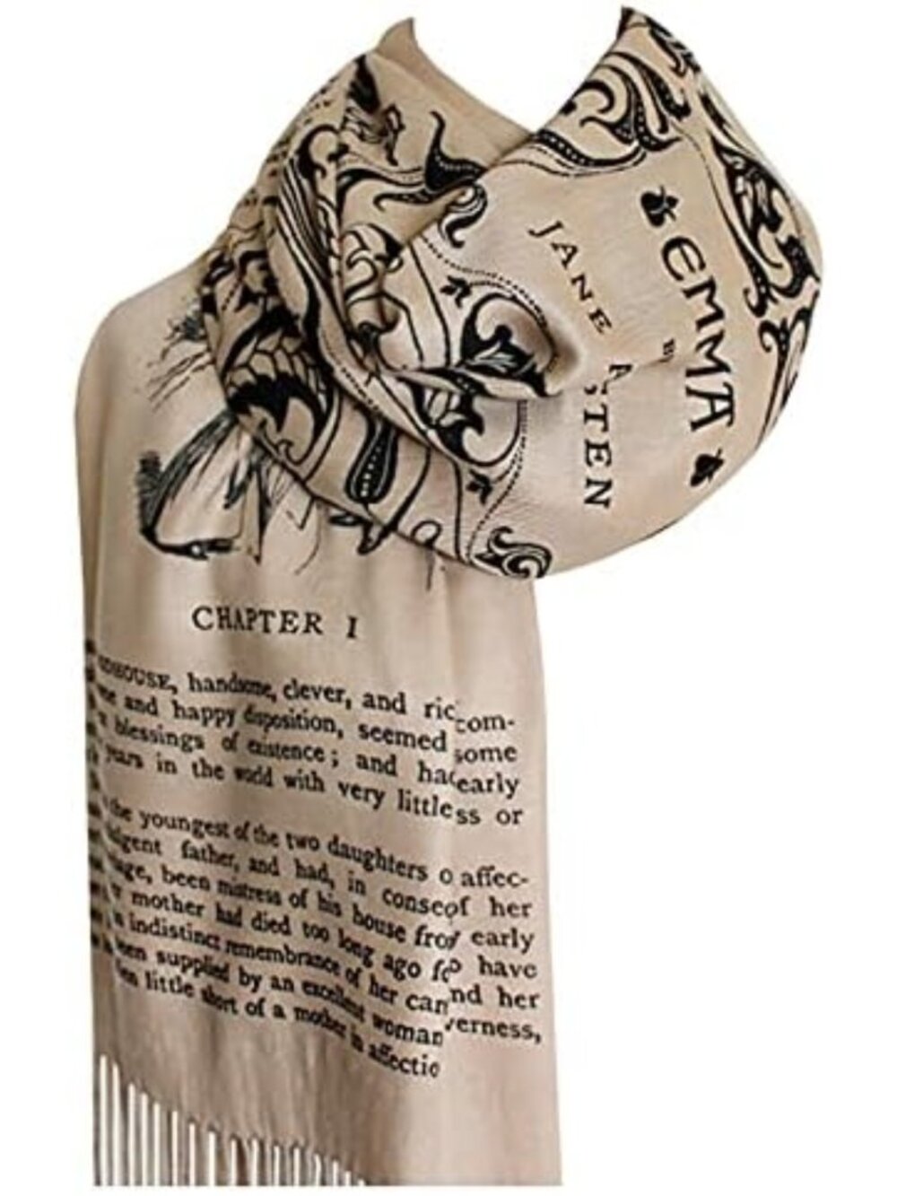 Cozy Literary-Inspired Scarf Wrap Shawl - Perfect for Book Lovers & Fashionistas